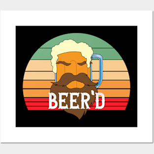 Beer'd, Beard Beer, Funny Beer Mug Posters and Art